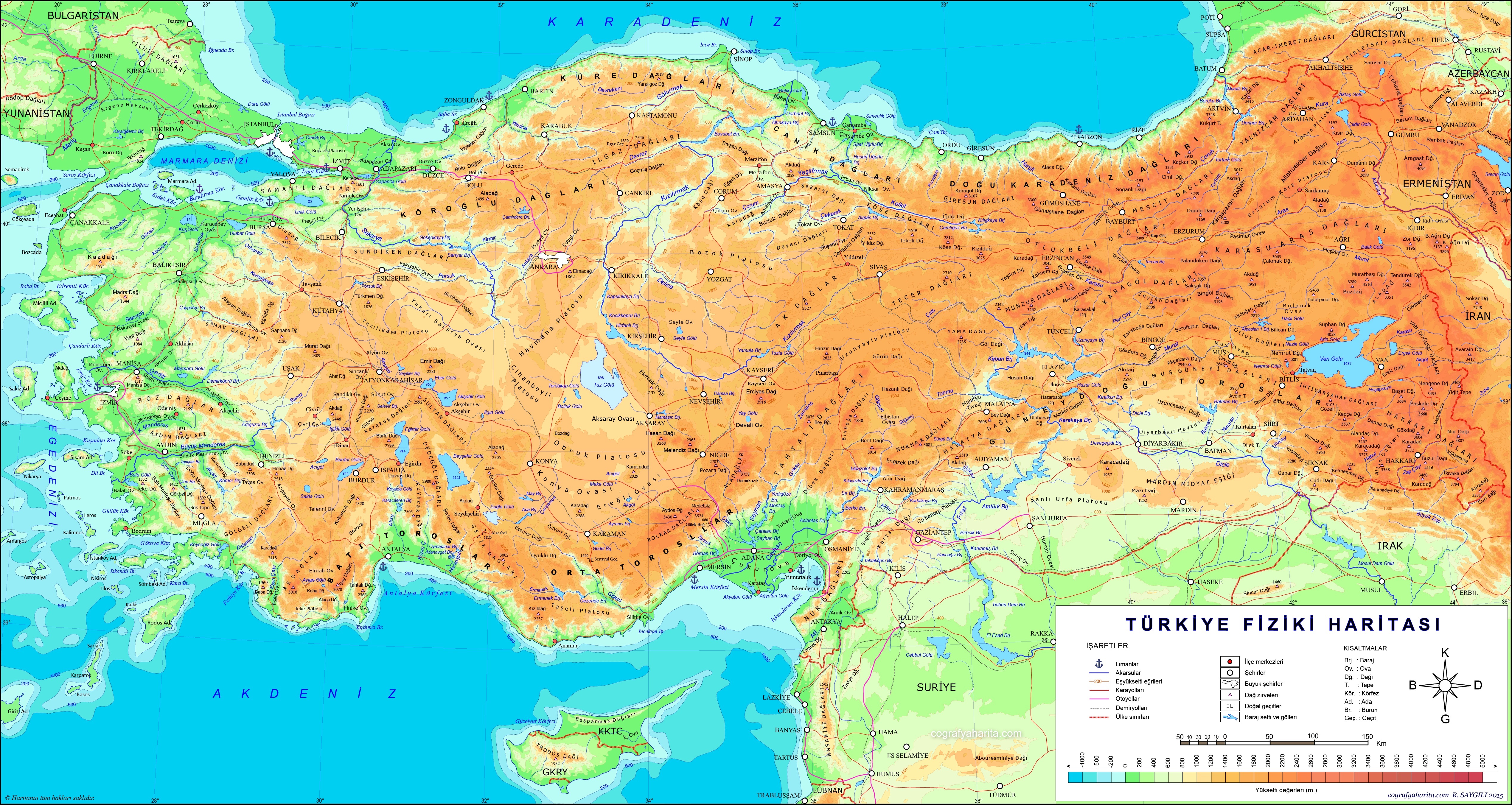 Türkiye Fiziki Haritası