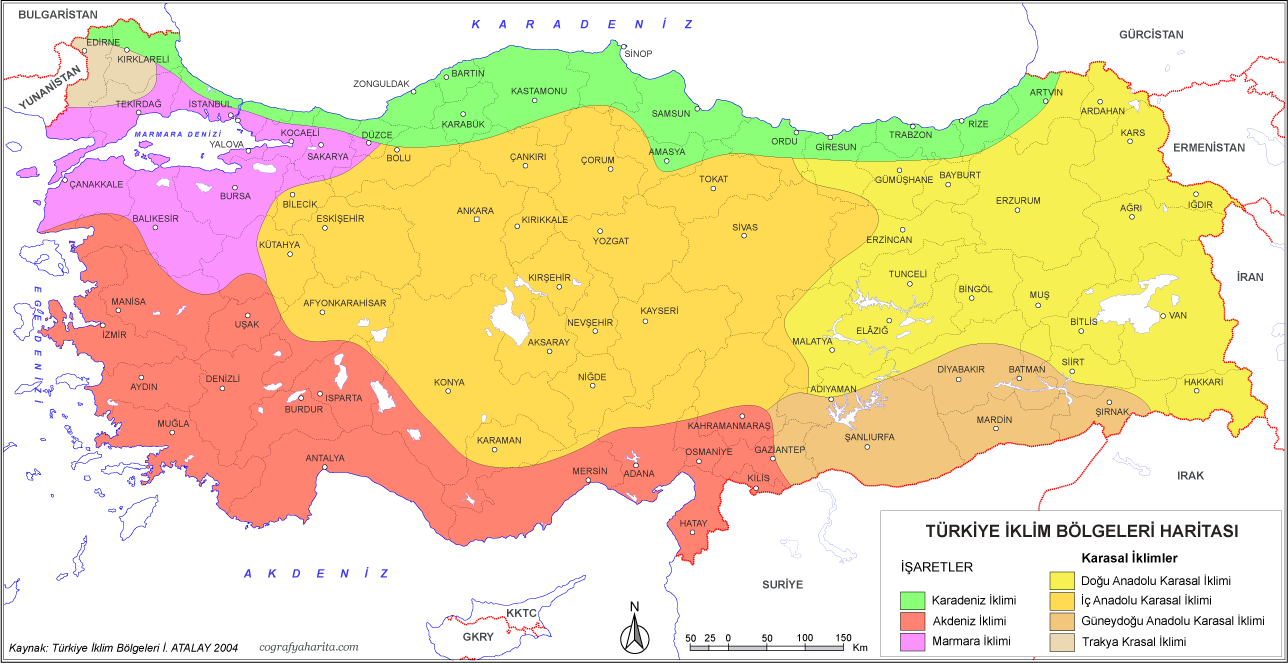 Türkiye İklim Haritası